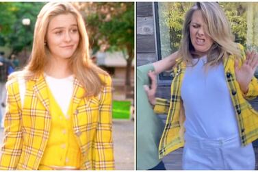 Alicia Silverstone in 'Clueless' (1995), and making her TikTok debut this week. 