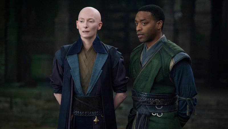 Tilda Swinton went completely bald to play the Ancient One in 'Dr Strange'. Photo: Marvel Studios
