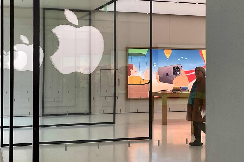 The Apple Store in Annapolis, Maryland, the US.  AFP