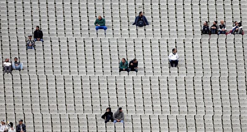 Nearly empty Ataturk Olympic Stadium is seen because of new ticket system before Turkish Super League derby match between Besiktas vs Fenerbahce in Istanbul, Turkey. A new system, called ‘e-ticket’, requiring Turkish football fans to buy special cards and electronic tickets to watch games in the stadiums. Sedan Suna / EPA