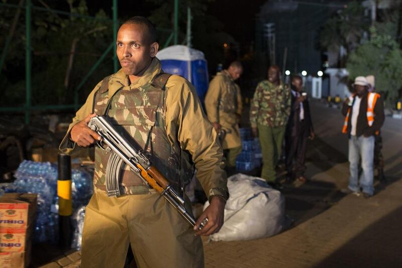 A security expert says there were at least 30 hostages when the assault by Al Shabab began Saturday, and said it's clear that Kenyan security officials haven't cleared the building fully. Siegfried Modola / Reuters