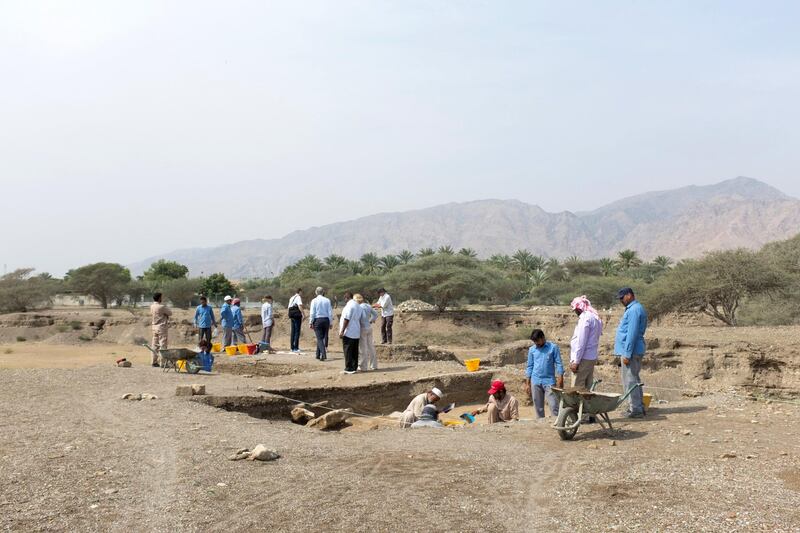 FUJAIRAH, UNITED ARAB EMIRATES - MARCH 01, 2018.

An ancient burial site has been uncovered in Dibba Al Fujairah and is being excavated by a team of German archeologists and a team from Fujairah Tourism and Antiquities Authority.

(Photo: Reem Mohammed/ The National)

Reporter: John Dennehy
Section: NA