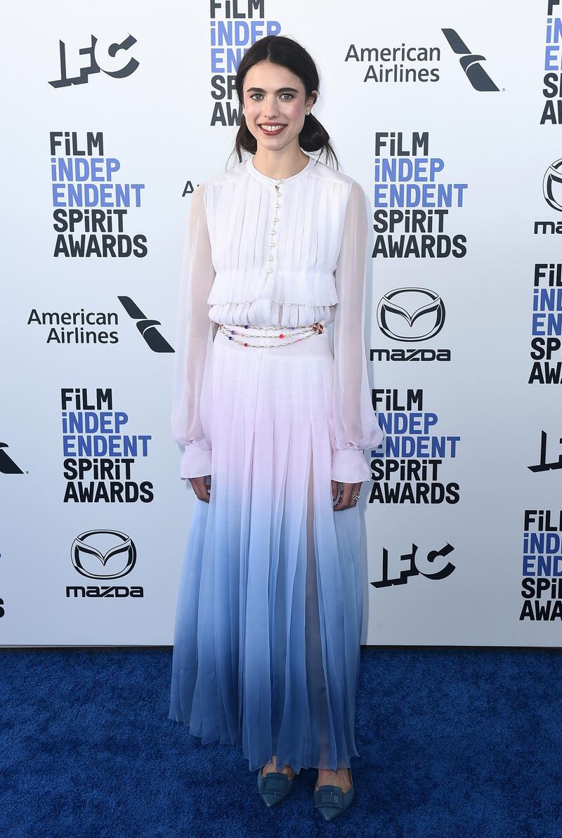 Margaret Qualley in Chanel at the 35th Film Independent Spirit Awards in California on February 8, 2020. AP