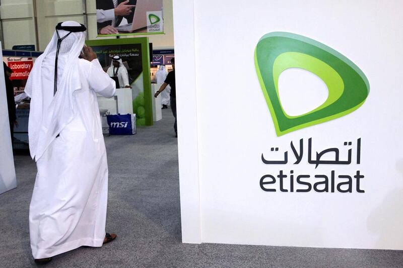 Etisalat's international operations now account for 35 per cent of its total revenues. Jaime Puebla / The National