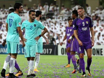 Al Ain forward Marcus Berg, right, has netted 20 goals for the UAE club in all competitions. Karim Sahib / AFP