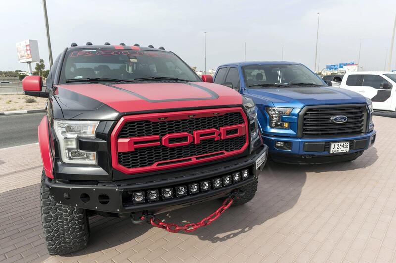 SHARJAH, UNITED ARAB EMIRATES. 08 DECEMBER 2017. Al Tayer Motors event in Sharjah celebrating the 100 years of Ford trucks.. (Photo: Antonie Robertson/The National) Journalist: Adam Workman. Section: Motoring.