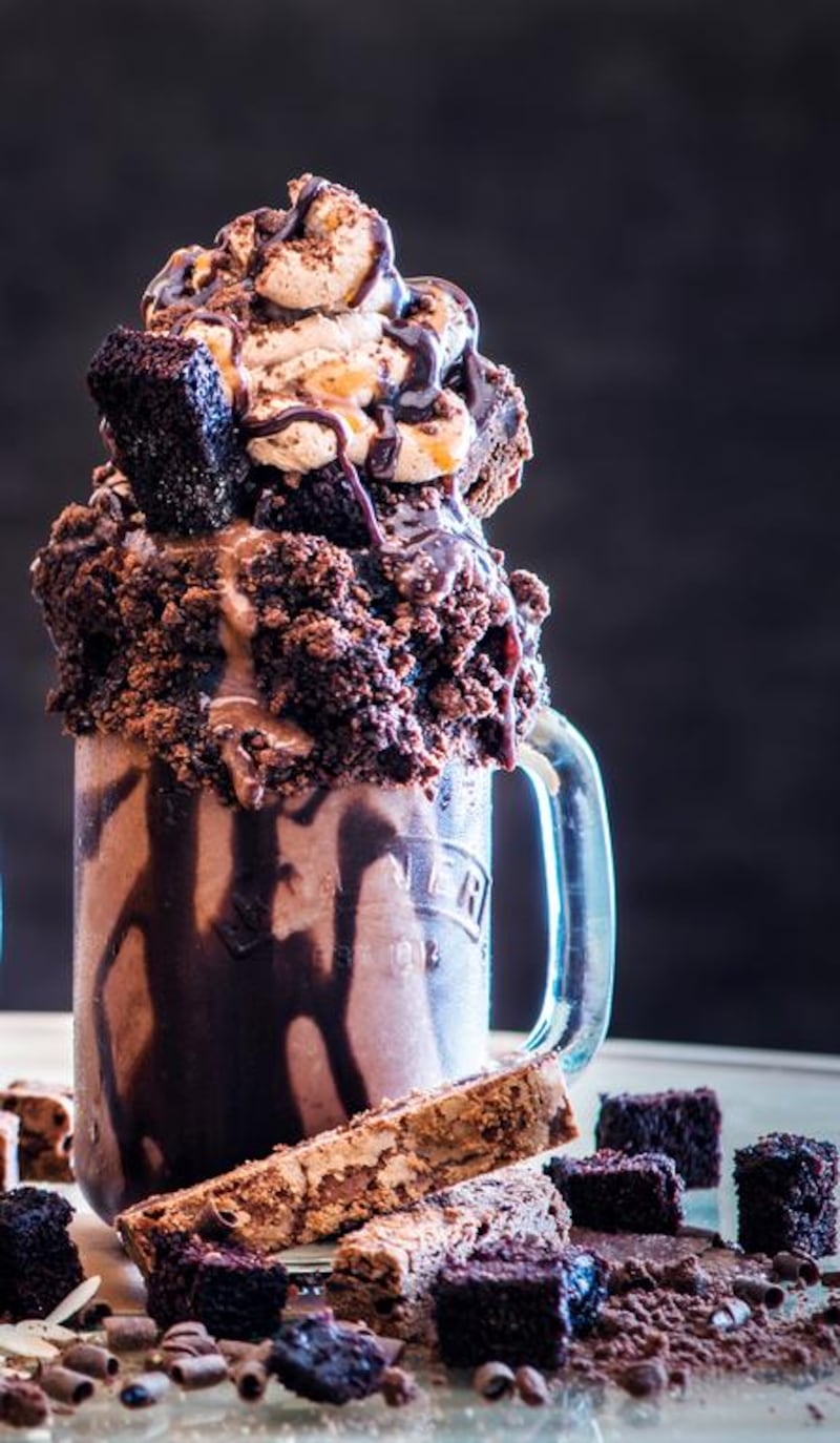 Mud Pot freakshake from Central Grounds. Courtesy Marriott Hotel Downtown Abu Dhabi