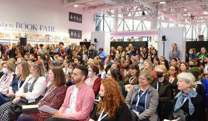 The fair's Author HQ is packed for a TikTok event. Photo: London Book Fair