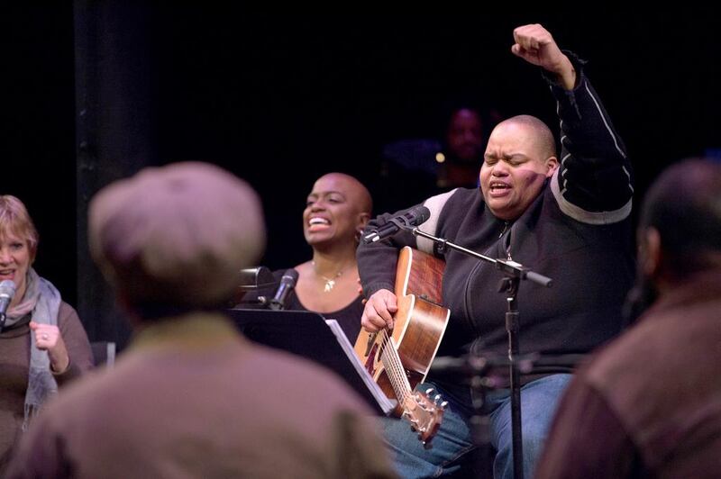 American singer-songwriter Toshi Reagon, centre left, has announced a new date for her performance at NYUAD. Courtesy Kevin Yatarola