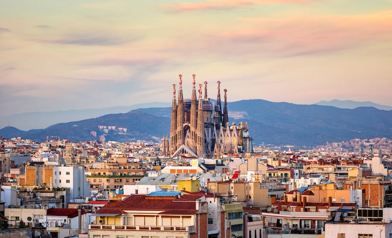 The Church of La Sagrada Familia in Barcelona, a city that welcomes 30 million visitors a year