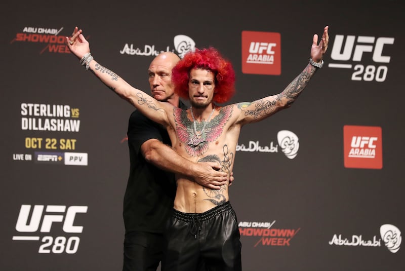 Sean O'Malley at the press conference before his fight at UFC 280.