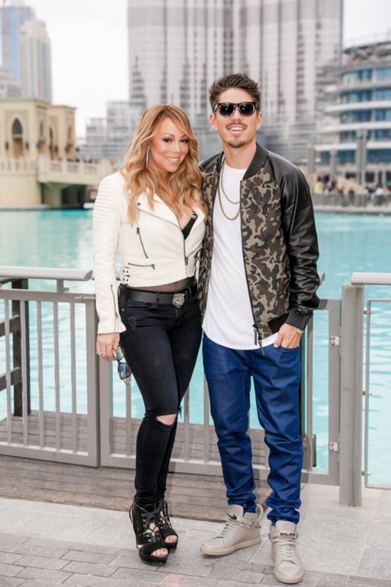 Mariah Carey and former boyfriend Bryan Tanaka posed together at the Burj Khalifa ahead of her gig at the Dubai Jazz Festival back in February. Courtesy Katch PR