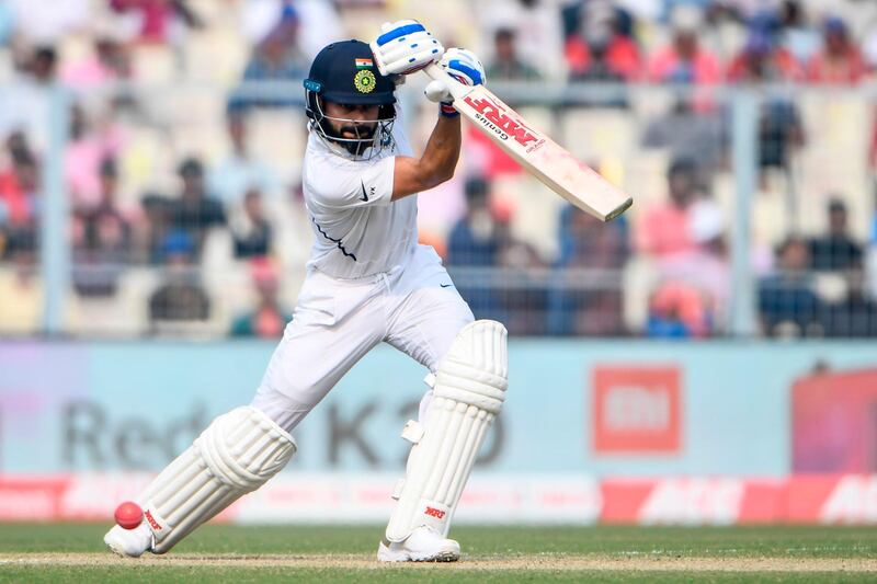 Virat Kohli scored a century against Bangladesh in the Kolkata Test - the country's first-ever pink-ball Test. AFP