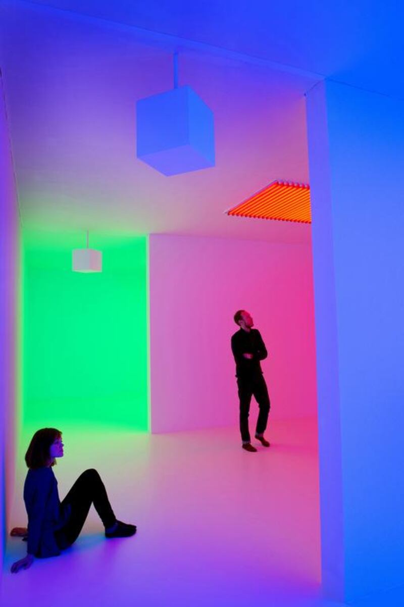 Carlos Cruz-Diez’s Chromosaturation (1965-2013). Courtesy Carlos Cruz-Diez