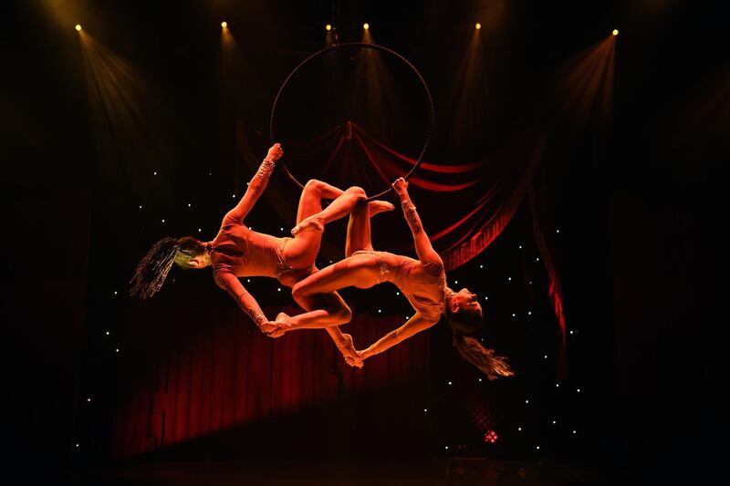 Cast members perform a scene from the burlesque dance show 'Matador' at the Sydney Opera House in Sydney, New South Wales, Australia.  EPA