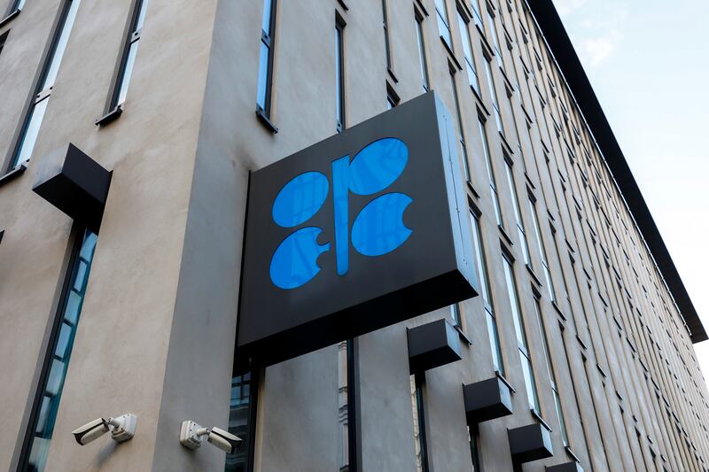 OPEC's headquarters in Vienna, Austria. Major oil-producing countries led by Saudi Arabia and Russia are throttling back supplies of crude. AP
