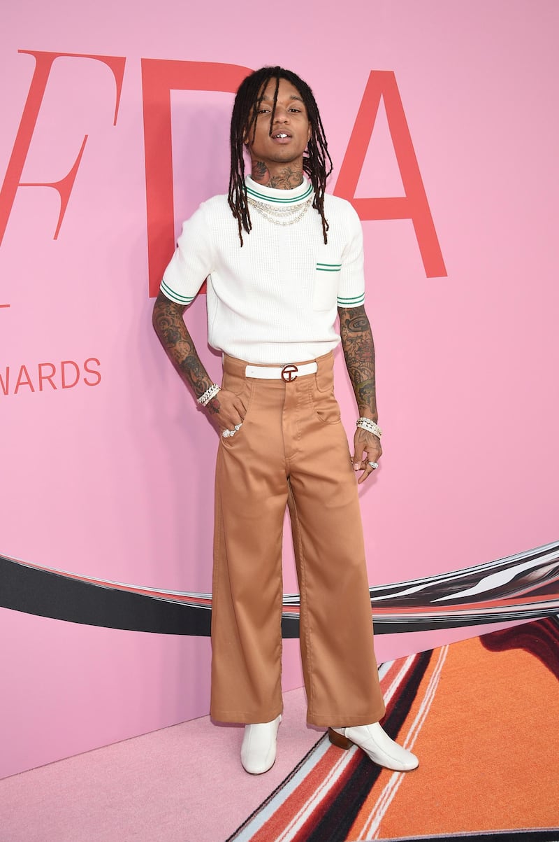 Swae Lee arrives for the 2019 CFDA fashion awards at the Brooklyn Museum in New York City on June 3, 2019.  AP