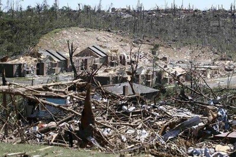 A retirement community that was built less than three months ago is in ruins after tornadoes struck the Alberta community in Tuscaloosa, Alabama. Reuters