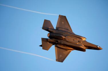 An Israeli Air Force F-35 flies during an aerial demonstration at a graduation ceremony for pilots at the Hatzerim air base in southern Israel. Reuters