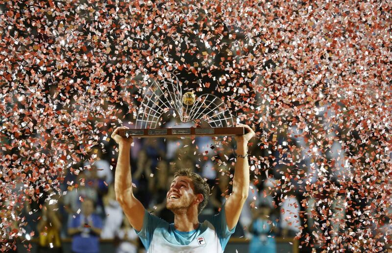 Diego Schwartzman of Argentina celebrates winning the ATP Tour 500 Rio Open. Sergio Moraes / Reuters