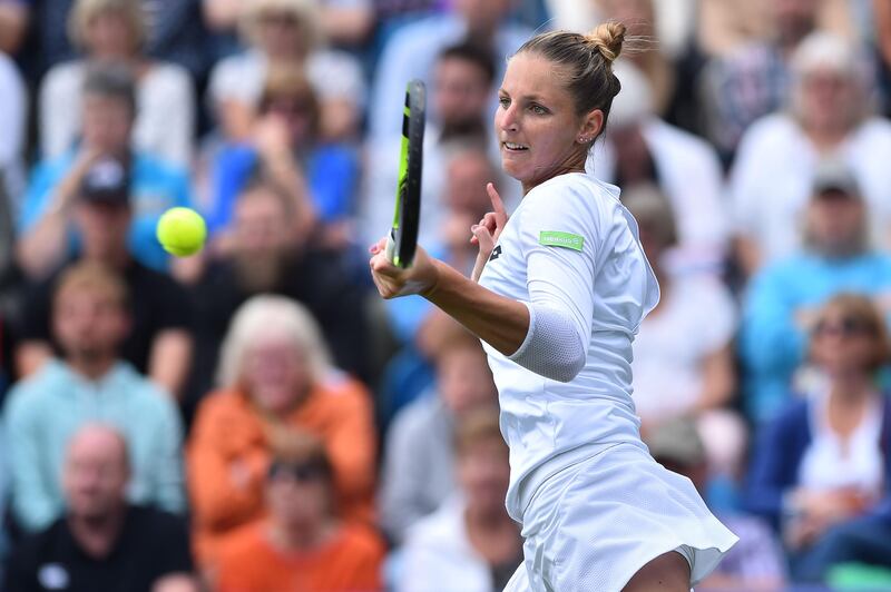 Kristina Pliskova starts Wimbledon as the pre-tournament favourite. Glyn Kirk / AFP