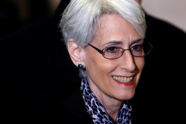 Wendy Sherman arrives for a meeting on Syria at the United Nations European headquarters in Geneva, February 13, 2014. REUTERS