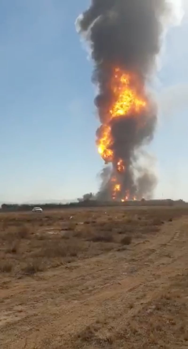 Fire and smoke rise from an explosion in Herat, Afghanistan. Reuters