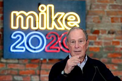 (FILES) In this file photo taken on December 21, 2019 2020 Democratic presidential hopeful and former New York Mayor Michael Bloomberg speaks during an event to open a campaign office at Eastern Market in Detroit, Michigan.  Billionaire presidential hopeful Michael Bloomberg and White House incumbent Donald Trump will both be looking to score with millions of voters this Super Bowl, their campaigns annouced on January 7, 2020. The political rivals have each secured 60-second ad spots for next month's American football showpiece, commonly the most watched US television broadcast every year. About 100 million viewers are expected to tune in on Sunday, February 2 to see the NFL's 2019 champion crowned in Miami.
 / AFP / JEFF KOWALSKY
