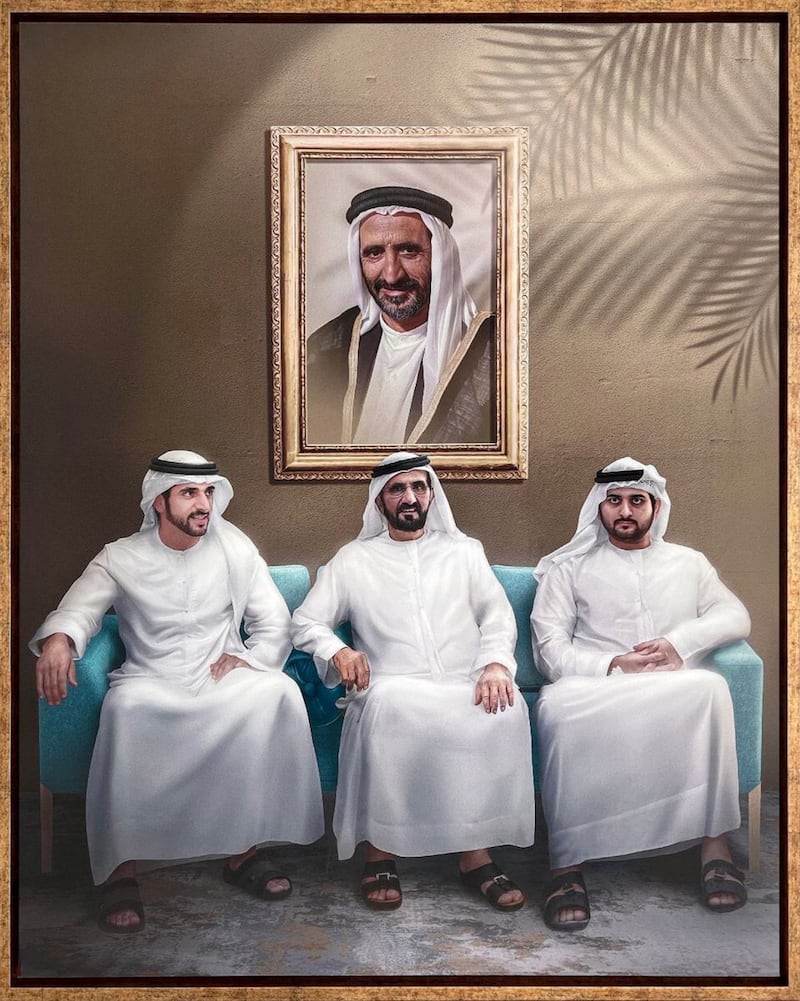 The new Al Maktoum family portrait released by Sheikh Hamdan bin Mohammed, Crown Prince of Dubai.