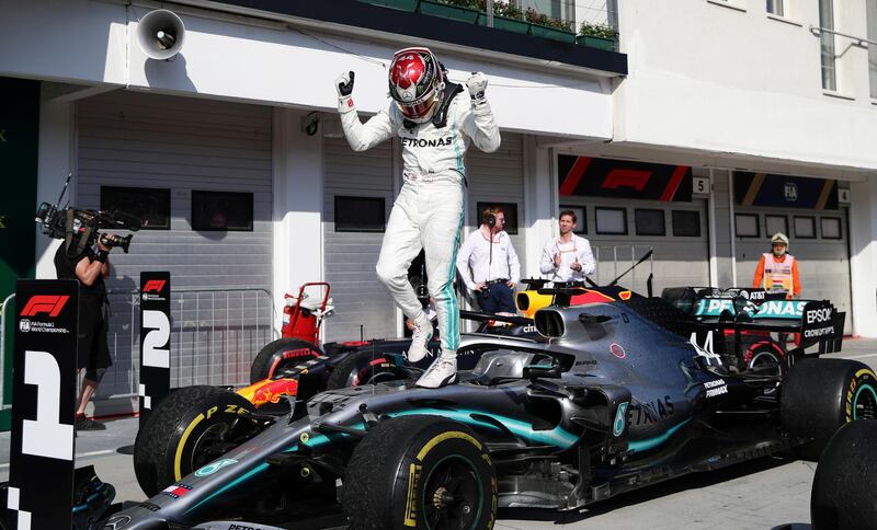 The success was Hamilton's eighth of 2019. Reuters