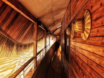The interior of Gypsy Kingdom is kitted out with teak wood. Melinda Healy