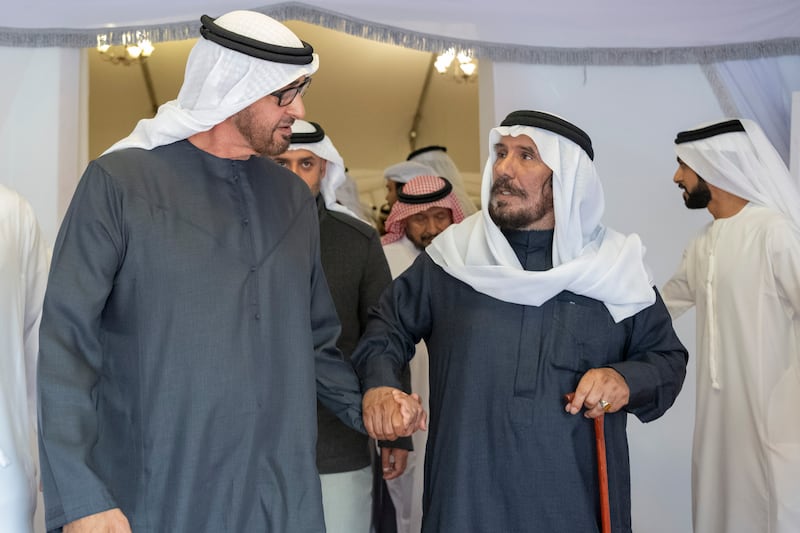 Sheikh Mohamed commended Col Mohamed Al Mansouri's service and dedication to his country and its people.
