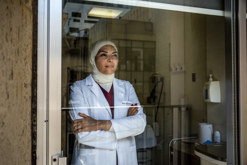 Thousands of medical professionals have left Lebanon since the financial crisis started in 2019, but some, like Dr Ghina Ghazeeri, choose to stay.  All photos: Elizabeth Fitt for The National