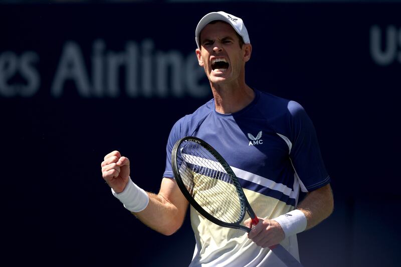 Andy Murray after his win against Francisco Cerundolo at the US Open on Monday, on August 29, 2022. AFP