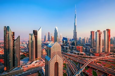 The Dubai skyline. The city offers a number of rental options, including Airbnb properties, serviced apartments and traditional rentals with one-year contracts. Alamy