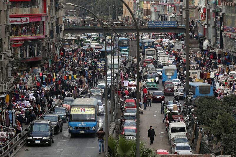 A general view of al-Atba district of the Egyptian capital Cairo.  AFP