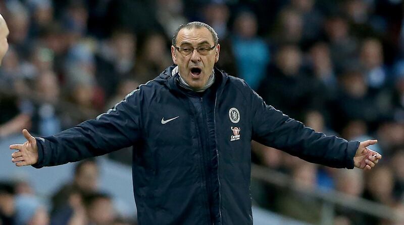 It was a day to forget for Chelsea manager Maurizio Sarri. EPA