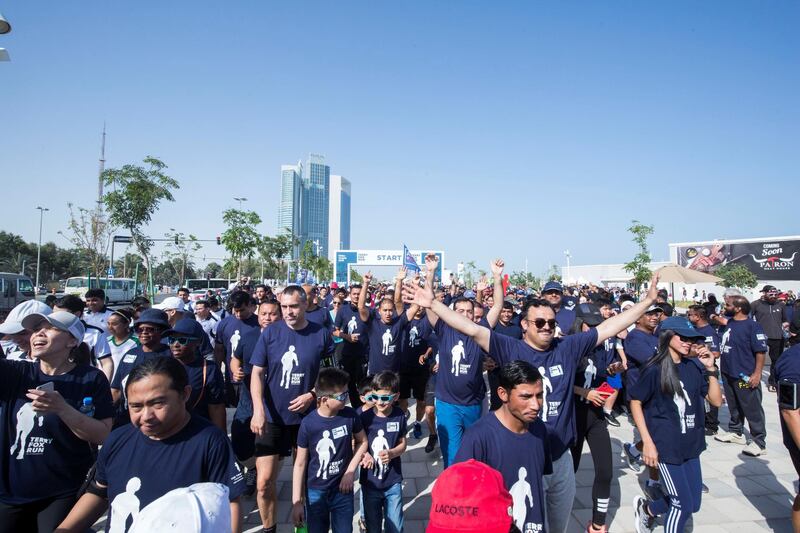 ABU DHABI, UNITED ARAB EMIRATES - Start at the Terry Fox Run, Corniche Beach.  Leslie Pableo for The National