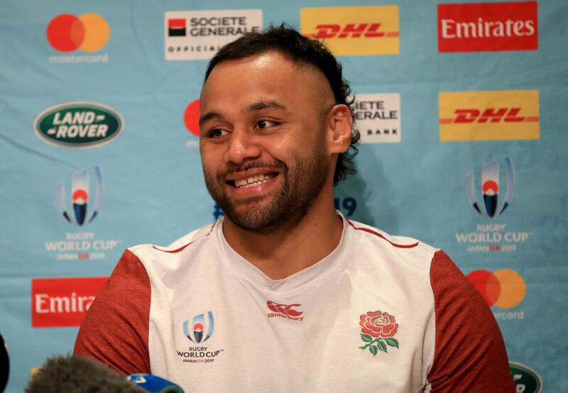 England's Billy Vunipola during the press conference at Keio Plaza Hotel, Tokyo. PA Photo. Picture date: Tuesday October 29, 2019. See PA story RUGBYU England. Photo credit should read: Adam Davy/PA Wire. RESTRICTIONS: Editorial use only. Strictly no commercial use or association. Still image use only. Use implies acceptance of RWC 2019 T&Cs (in particular Section 5 of RWC 2019 T&Cs) at URL: bit.ly/2knOId6