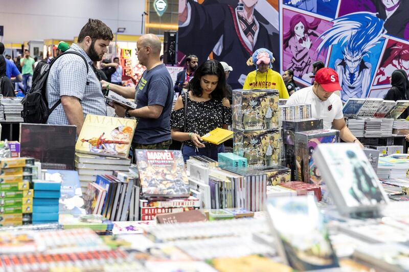 DUBAI, UNITED ARAB EMIRATES. 13 APRIL 2019. MEFCC 2019 at the Dubai World Trade Center. General view of Comic Con held in Dubai. (Photo: Antonie Robertson/The National) Journalist: Chris Newbold. Section: National.