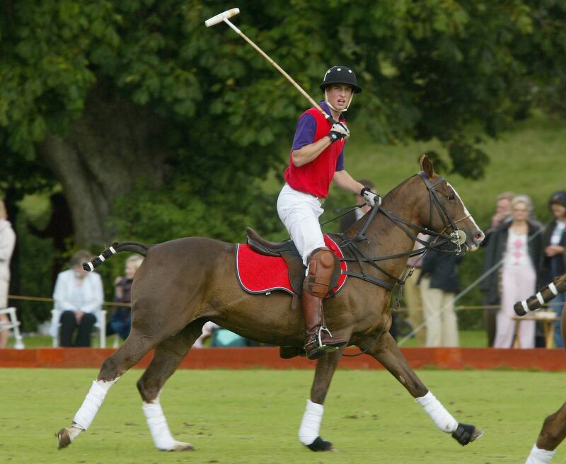 2004: Prince William participates in the annual Army v Navy match for the Rundle Cup at Tidworth Polo Club in Wiltshire. Getty Images