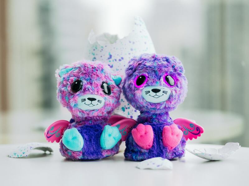 Spin Master Corp. Hatchimals brand plush toys are arranged for a photograph at the company's headquarters in Toronto, Ontario, Canada on Tuesday, April 24, 2018. Spin Master's revenues have been on a steady upward trajectory, growing to an estimated $1.7 billion this year, from $418 million in 2012. A big chunk of that growth can be attributed to the success of Hatchimals. Photographer: Mark Sommerfeld/Bloomberg