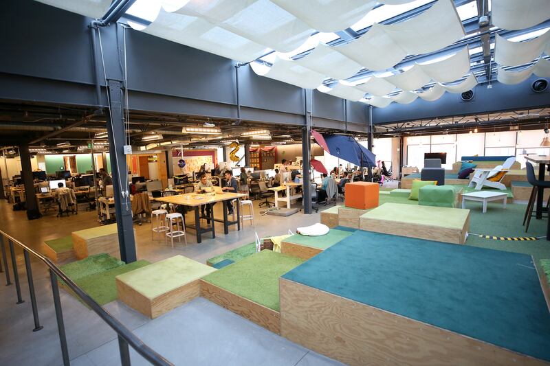 Each of the four floors in Airbnb's San Francisco office uses a different city as a theme. Photo: AFP