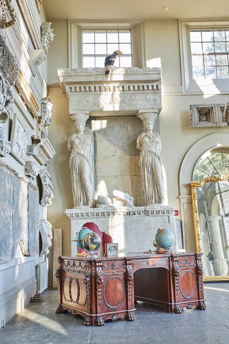 Lot 323: a massive plaster cast of a section of the Porch of the Maidens, from the Erechteion, Athens.Photo: Dreweatts