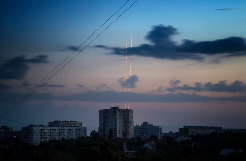 Russian missiles headed for Ukraine are launched from Russia's Belgorod region. AP