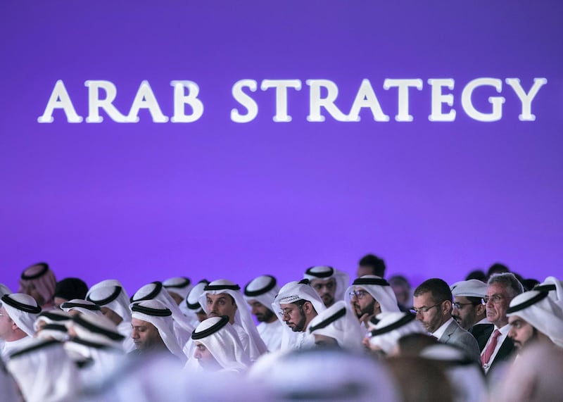 DUBAI, UNITED ARAB EMIRATES. 9 DECEMBER 2019. 
Attendees of Arab Strategy Forum: Forecasting the Next Decade 2020 - 2030.

(Photo: Reem Mohammed/The National)

Reporter:
Section: