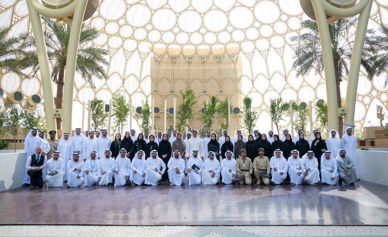 Sheikh Mansour with officials during final preparations for Cop28, at Expo City Dubai. The UN summit runs from November 30 until December 12