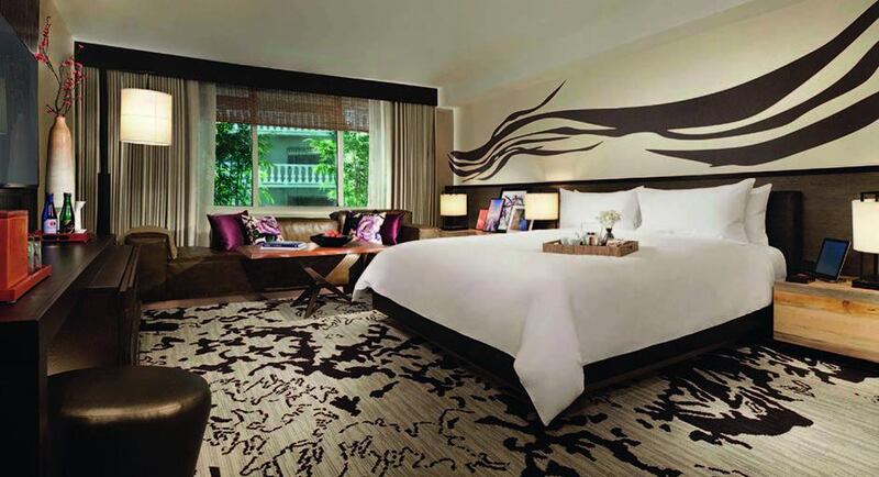 A room at the new Nobu Hotel at Cesars Palace in Las Vegas. Courtesy of Nobu