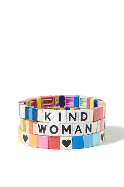 IWD Roxanne Assoulin 'Kind Woman' set of 3 bracelets