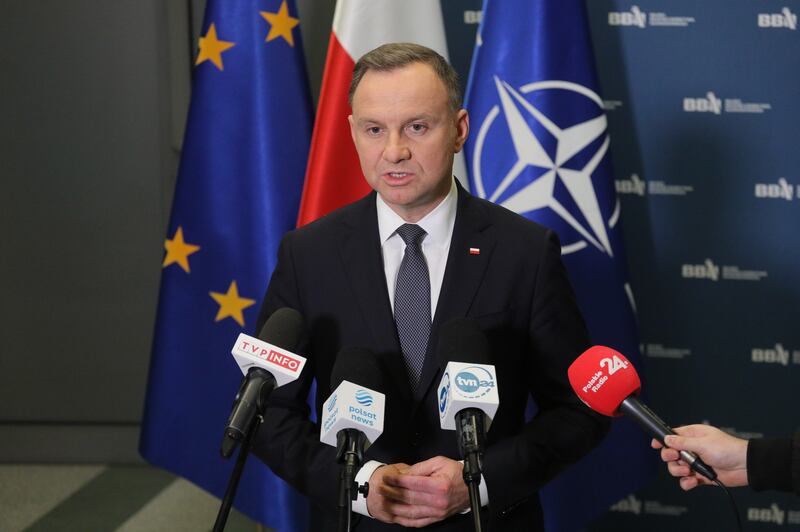 Polish President Andrzej Duda said Polish defence chiefs had met in Warsaw. EPA